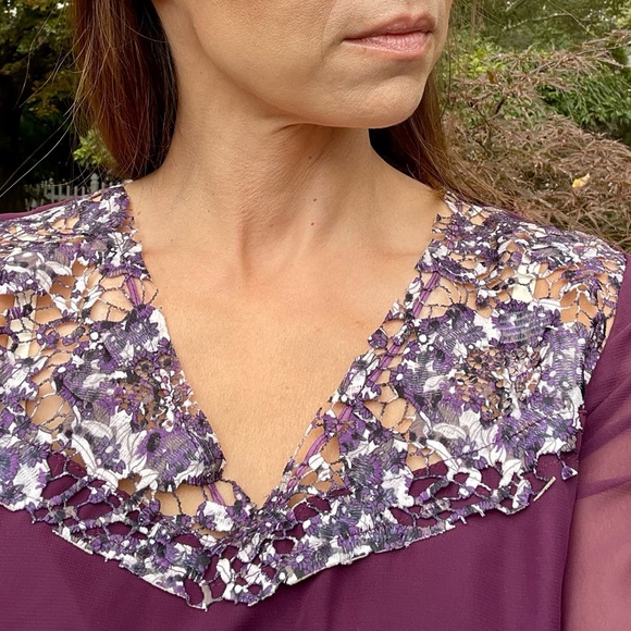 Purple Burgundy Fall Dress - Picture 6 of 16